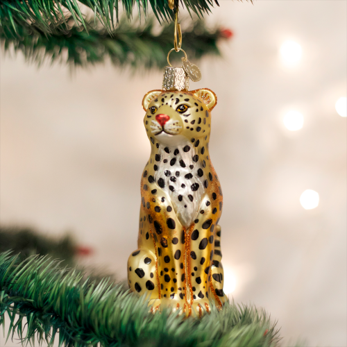 resin leopard garden ornament